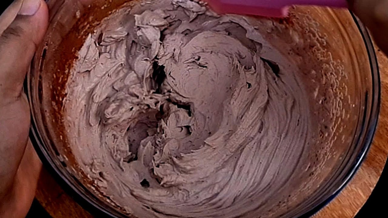 Stiff Cream Recipe | Chocolate whipped cream with cocoa powder | Homemade Chocolate cream for cake