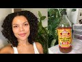 How I do my ACV rinse! Clarifying my hair with (Apple Cider Vinegar)!!