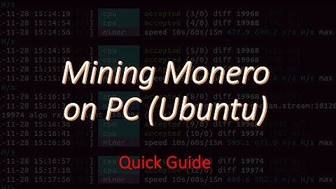 Mining Monero on PC (Ubuntu)