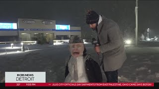 Cbs News Detroits Ibrahim Samra Tries To Build A Snowman  Part 4