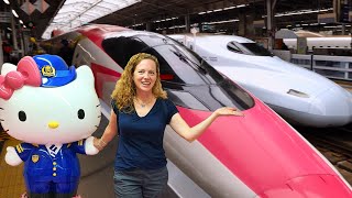 BULLET TRAINS from Hiroshima to Tokyo! [Hello Kitty & ekiben]