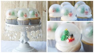 Snow globe cupcakes  isomalt dome tutorial