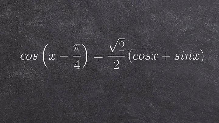 Verifying an identity using the sum and difference formulas