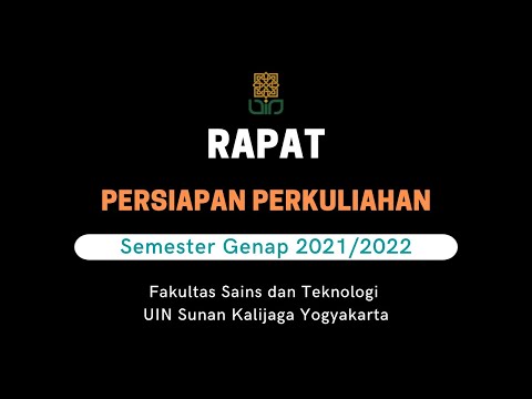 Rapat Persiapan Perkuliahan Fakultas Sains dan Teknologi UIN Sunan Kalijaga Yogyakarta