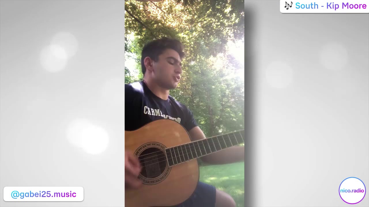 Young guitarist sings South - Kip Moore cover (cover by @gabei25.music)