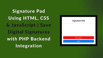 🖊️ Build a Signature Pad with HTML, CSS & JavaScript | Step-by-Step Guide ✨📜