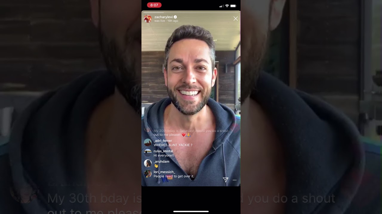 Zachary Levi Instagram Live April 1 2020 Youtube