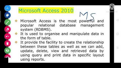 Class 8 Computer Science Chapter 2 -  Log On To MS Access 2010
