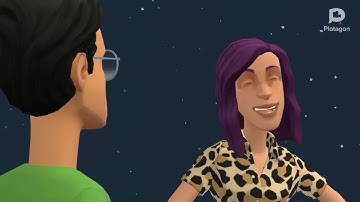 Plotagon Videos: partying on the moon.