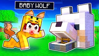 Mijn BABY Wolf's GEHEIME Minecraft BASIS!