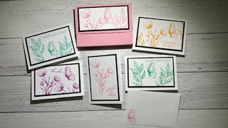 Simple note cards using the Spotlight on Nature stamp set