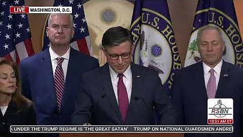FULL: Speaker Johnson and the House GOP Hold a Press Briefing - 12/10/25
