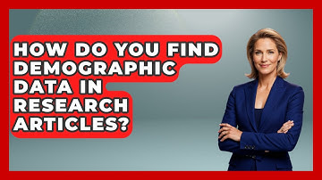 How Do You Find Demographic Data in Research Articles? | Demographic Data Answers News