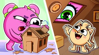 inside dollhouse house challenge kids songs nursery rhymes