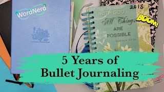Flip through of 5 Years of Christian Bullet Journals | Bible Study Journals