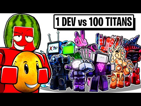 Every Titan Vs 1 Dev In Skibidi Toilet Tower Defense