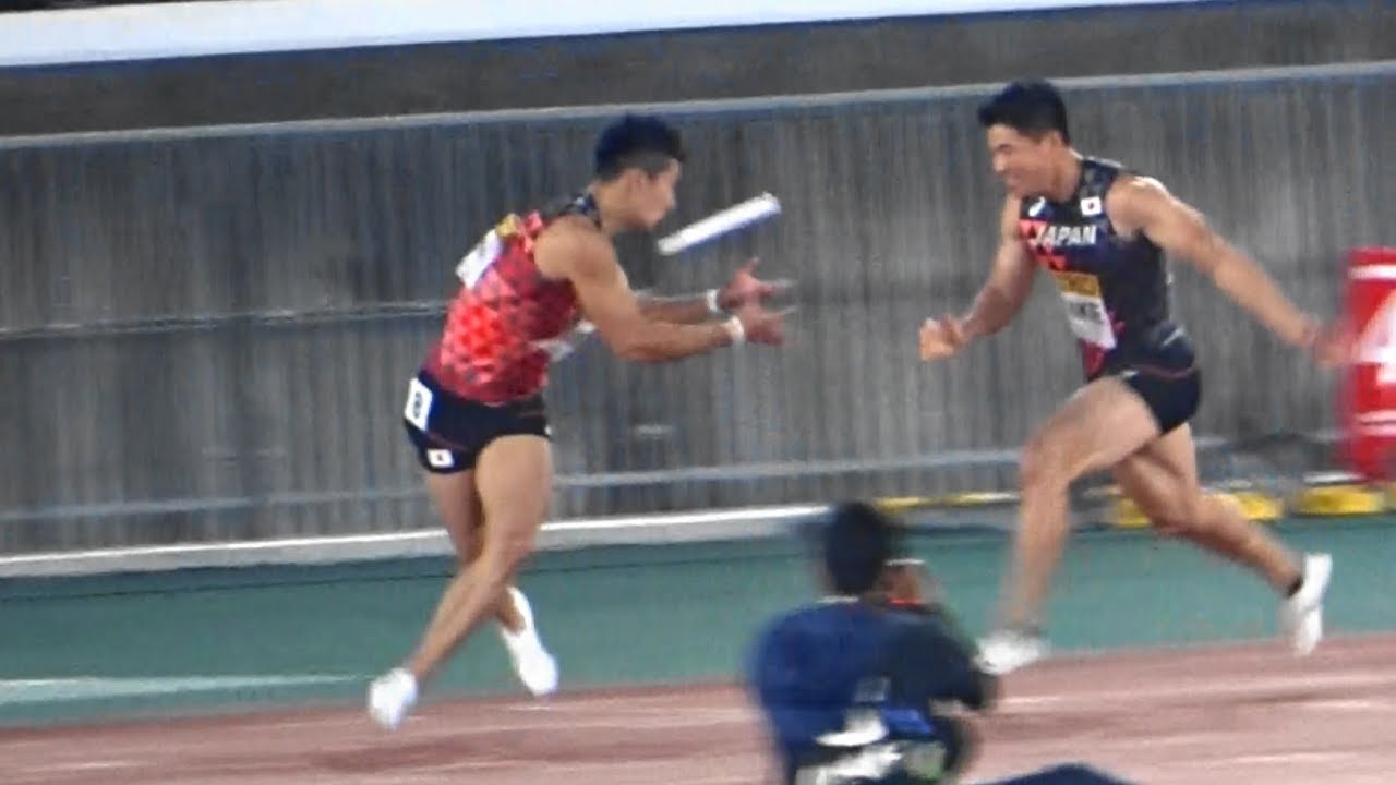 ミラクルバトンパス 陸上日本チーム 世界リレーでバトンミス 19 横浜 Youtube