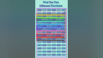 Find 👉 "The Two Different Numbers" 🤔 #brainteasers #fun #puzzle #shortsgame #games