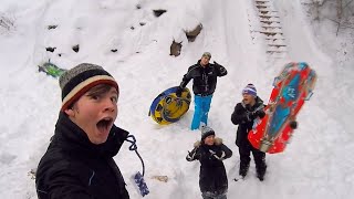 NEW YEARS TOBOGGANING!!