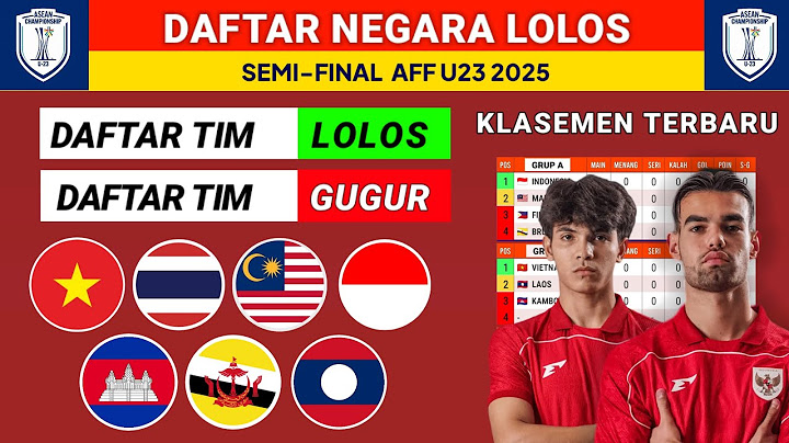 INDONESIA LOLOS - DAFTAR NEGARA LOLOS SEMIFINAL PIALA AFF U23 - Klasemen Piala AFF U23 2025 Terbaru