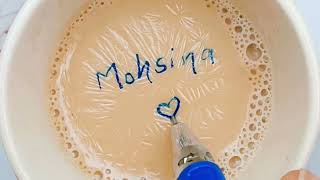 How To Write Cute Name On Coffee Tea Art