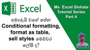 How to use Conditional Formatting in MS Excel  | Sinhala tutorial