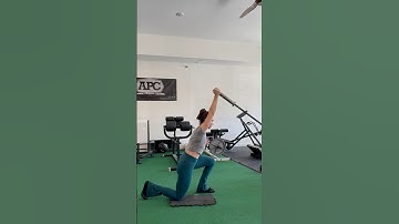 Half kneeling single arm Landmine press (instructional)