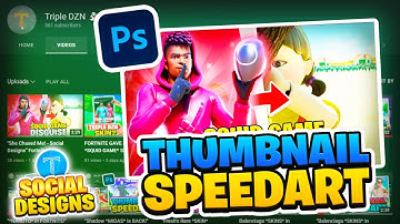 "I *DISGUISED* in SQUID GAME! - Social Designs" Fortnite 3D Thumbnail [Speedart #3]