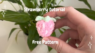 How to crochet a strawberry|Easy tutorial