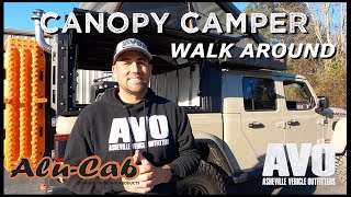 Alu-Cab Canopy Camper Walk Around on a Jeep Gladiator