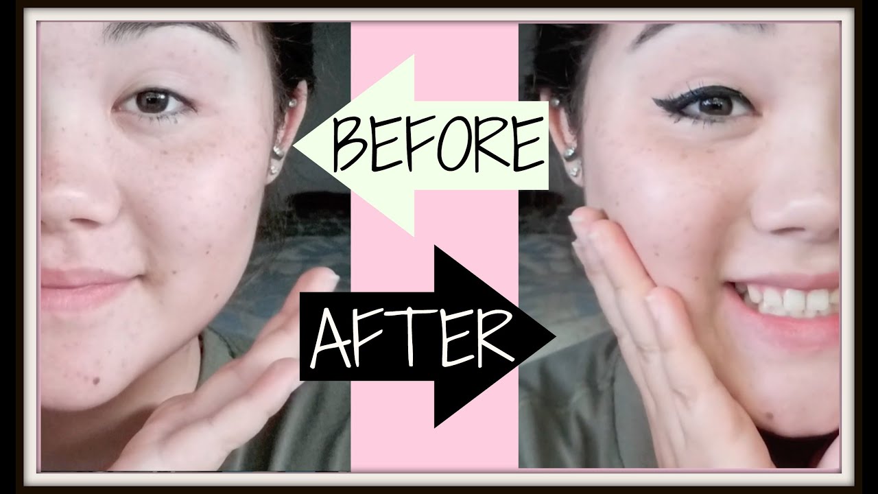 CUTE HIGHSCHOOL MAKEUP TUTORIAL Flawless Skin And Winged Eyeliner