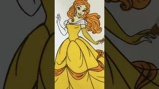 💛 Coloring Belle all yellow #beautyandthebeast [12 Days Of Disney Princesses - Day 6] #coloring