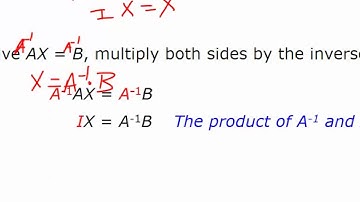 Algebra 2: 4.5 Matrix Inverses and Solving Systems