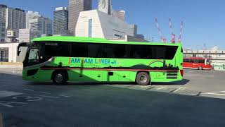 【Bus Spotting】Japan: Shinjuku Expressway Bus Terminal (Busta Shinjuku) , Tokyo（バス 走行動画 バスタ新宿）[4K]