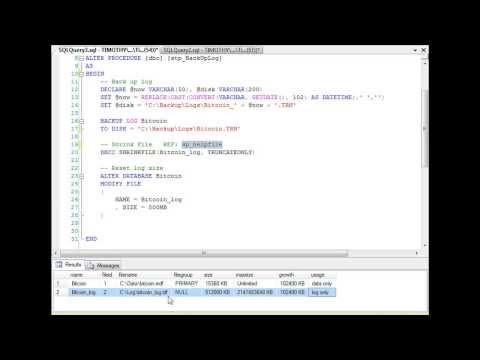 TSQL: Dealing With A Growing Log File