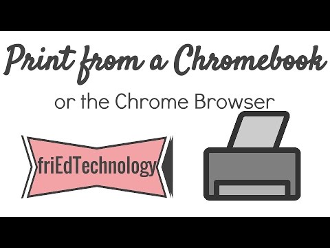 Printing using Google Cloud Print on a Chromebook