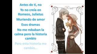 Video thumbnail of "Ahora tu - Malu (Lyrics)"