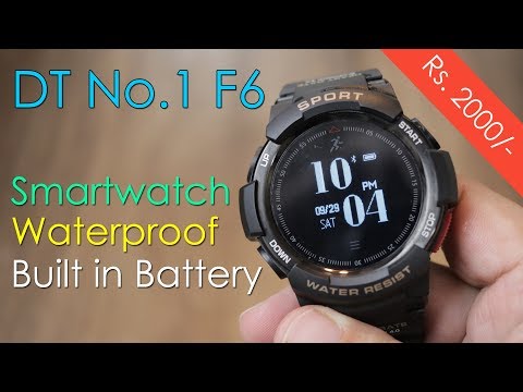 DT No. 1 F6 Smartwatch, sports watch, tough, waterproof, re-chargeable battery