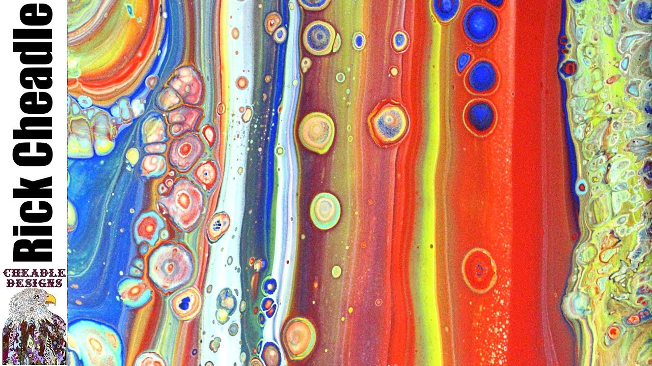 204. Fluid Art on a Budget Using Apple Barrel Paints and Elmer's School Glue Paint Pouring Demo