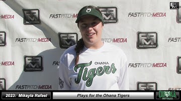 2023 Mikayla Rafael 3.8 GPA - Third Base Softball Skills Video - Ohana Tigers