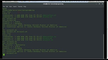 20. Unix Tutorial  - Shell Programming - Shell Arrays