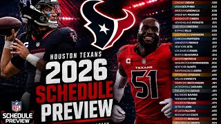 Houston Texans Schedule Review!