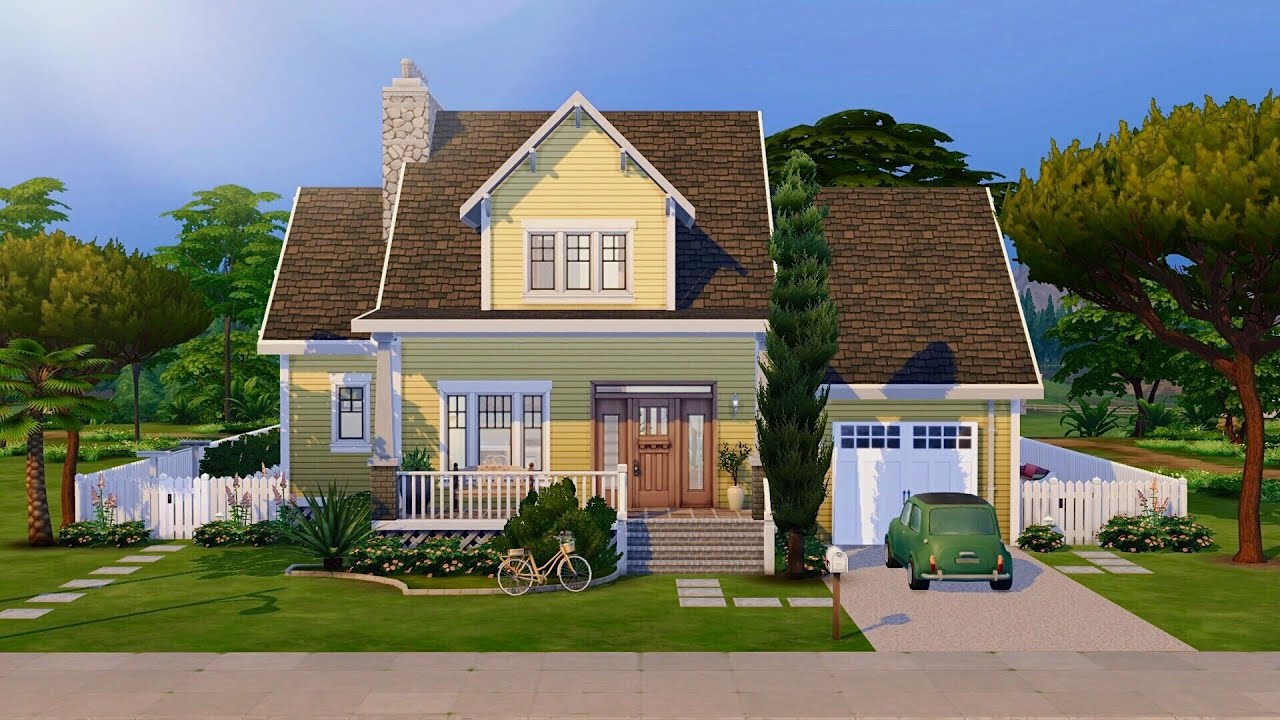 Family Home • The Sims 4 • No CC | Speed Build - YouTube