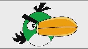 Pk How to Draw Green Angry Birds with MS Paint on Windows XP
