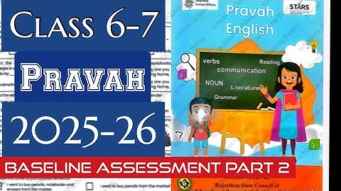 Class 6-7 pravah english workbook 2025-26 | Baseline Assessment Part 2 | kaksha 6-7 pravah english 