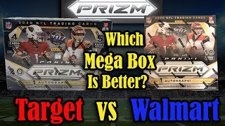 2020 Prizm Football Walmart Mega Box vs Target Mega Box! Comparison, Retail Review!