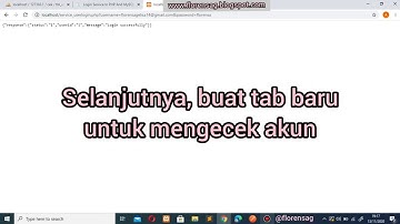 Tugas Teknologi Web Service Pertemuan 10 (Login Service In PHP And MySQL For Android Applications)