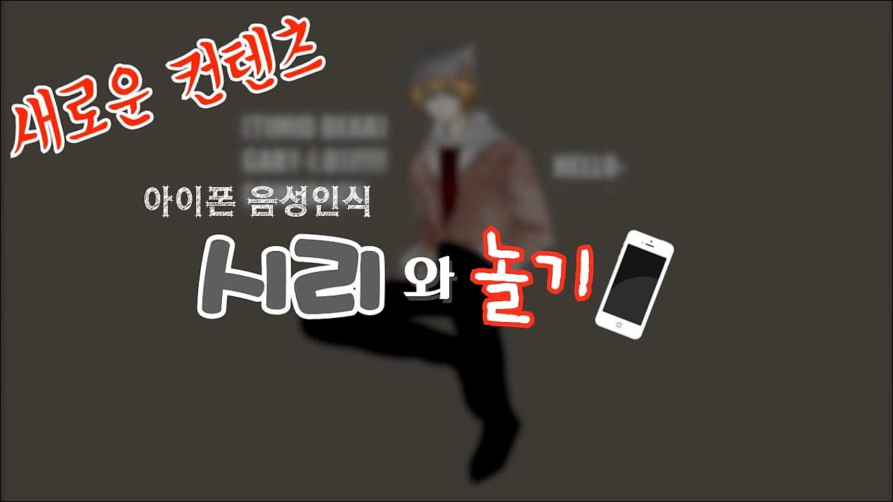 개리님의 시리와 놀기