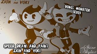 Speed Draw and Paint Zion & Voki