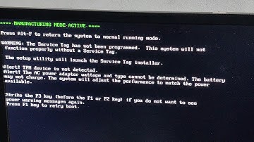 how to turn off dell manufacturing mode / Dell service tag not save black screen